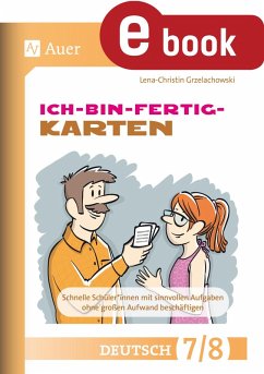 Ich-bin-fertig-Karten Deutsch Klassen 7-8 (eBook, PDF) - Grzelachowski, Lena-Christin