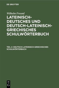 Cover Deutsch-lateinisch-griechisches Schulwörterbuch (eBook, PDF)