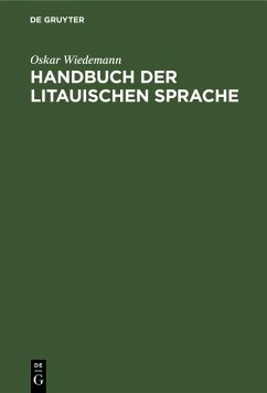 Cover Handbuch der litauischen Sprache (eBook, PDF)