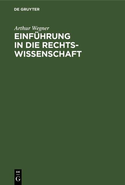 Einführung in die Rechtswissenschaft (eBook, PDF)