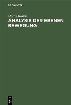 Cover Analysis der Ebenen Bewegung (eBook, PDF)
