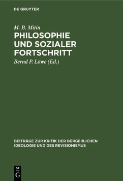Philosophie und sozialer Fortschritt (eBook, PDF) - Mitin, M. B.