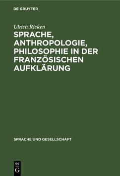 Cover Sprache, Anthropologie, Philosophie in der Französischen Aufklärung (eBook, PDF)