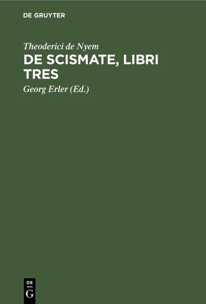 De Scismate, libri tres (eBook, PDF) De Scismate, libri tres (eBook, PDF)