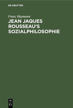 Cover Jean Jaques Rousseau's Sozialphilosophie (eBook, PDF)