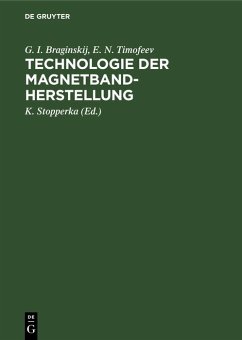 Cover Technologie der Magnetbandherstellung (eBook, PDF)