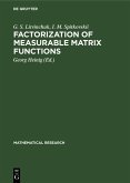 Factorization of Measurable Matrix Functions (eBook, PDF)