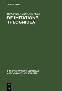 De Imitatione Theognidea (eBook, PDF)