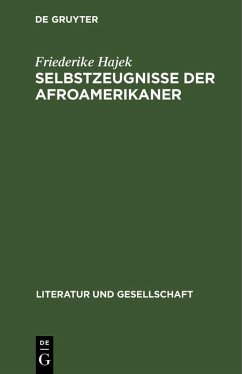 Cover Selbstzeugnisse der Afroamerikaner (eBook, PDF)