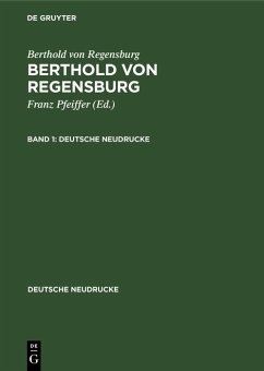 Cover Berthold von Regensburg: Berthold von Regensburg. Band 1 (eBook, PDF)