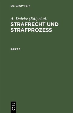 Strafrecht und Strafprozeß (eBook, PDF)