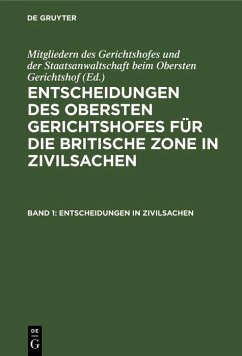 Cover Entscheidungen in Zivilsachen (eBook, PDF)