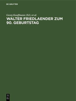 Cover Walter Friedlaender zum 90. Geburtstag (eBook, PDF)
