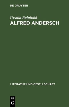 Alfred Andersch (eBook, PDF) - Reinhold, Ursula