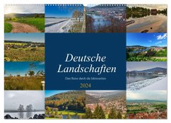 Deutsche Landschaften - eine Reise durch die Jahreszeiten (Wandkalender 2024 DIN A2 quer), CALVENDO Monatskalender - Meisenzahl, Jessica