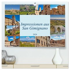 Impressionen aus San Gimignano (hochwertiger Premium Wandkalender 2024 DIN A2 quer), Kunstdruck in Hochglanz - Meisenzahl, Jessica