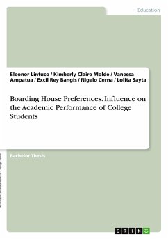 Boarding House Preferences. Influence on the Academic Performance of College Students - Lintuco, Eleonor; Molde, Kimberly Claire; Ampatua, Vanessa; Bangis, Excil Rey; Cerna, Nigelo; Sayta, Lolita