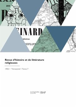 Cover Revue d'histoire et de littérature religieuses