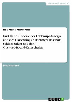 Kurt Hahns Theorie der Erlebnispädagogik und ihre Umsetzung an der Internatsschule Schloss Salem und den Outward-Bound-Kurzschulen (eBook, PDF)