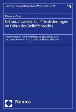 Sekundärzwecke bei Privatisierungen im Fokus des Beihilfenrechts - Stapf, Johannes