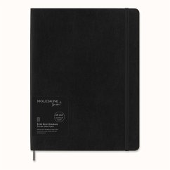 Moleskine Smart Notebook, Extra Large, Ruled, Black, Soft Cover (7.5 x 10)