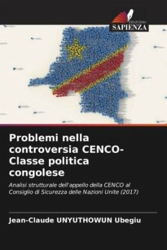 Problemi nella controversia CENCO-Classe politica congolese - UNYUTHOWUN Ubegiu, Jean-Claude