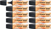 STABILO Marker BOSS ORIGINAL Pastel by Ju Schnee, Orange, 10er Set