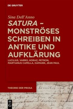Cover 'satura' - Monströses Schreiben in Antike und Aufklärung
