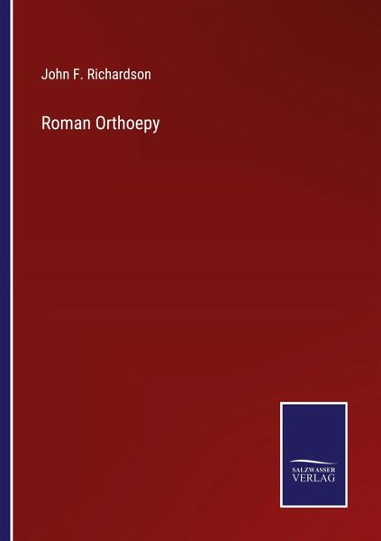 Roman Orthoepy Roman Orthoepy