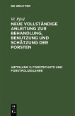 Forstschutz und Forstpolizeilehre (eBook, PDF)