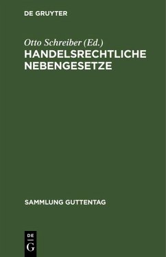 Cover Handelsrechtliche Nebengesetze (eBook, PDF)