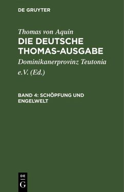 Schöpfung und Engelwelt (eBook, PDF) - Aquin, Thomas von