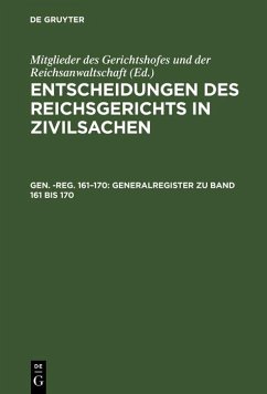 Cover Generalregister zu Band 161 bis 170 (eBook, PDF)