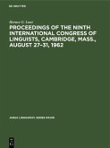 Proceedings of the Ninth International Congress of Linguists, Cambridge, Mass., August 27-31, 1962 (eBook, PDF)