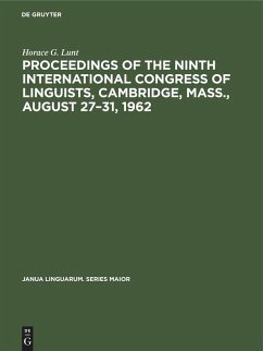 Cover Proceedings of the Ninth International Congress of Linguists, Cambridge, Mass., August 27-31, 1962 (eBook, PDF)