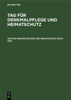 Cover Tag für Denkmalpflege und Heimatschutz Köln 1930 (eBook, PDF)