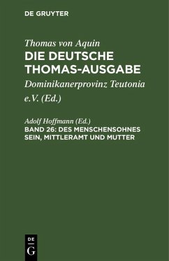Des Menschensohnes Sein, Mittleramt und Mutter (eBook, PDF)