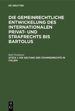 Cover Die Geltung der Stammesrechte in Italien (eBook, PDF)