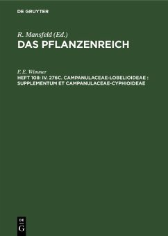 IV. 276c. Campanulaceae-Lobelioideae : Supplementum et Campanulaceae-Cyphioideae (eBook, PDF) - Wimmer, F. E.