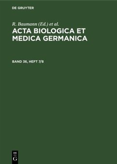Cover Acta Biologica et Medica Germanica. Band 36, Heft 7/8 (eBook, PDF)
