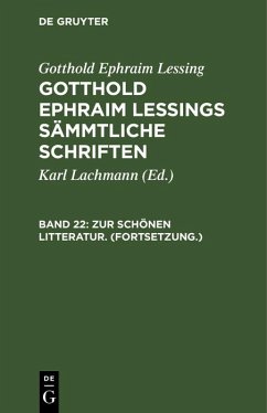 Cover Zur schönen Litteratur. (Fortsetzung.) (eBook, PDF)