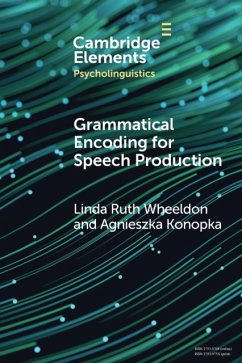 Grammatical Encoding for Speech Production - Wheeldon, Linda Ruth (Universitetet i Agder, Norway); Konopka, Agnieszka (University of Aberdeen)