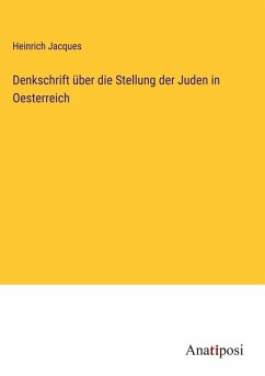 Cover Denkschrift über die Stellung der Juden in Oesterreich
