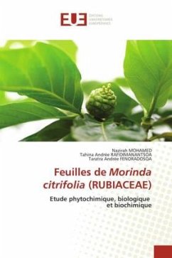 Feuilles de Morinda citrifolia (RUBIACEAE) - MOHAMED, Nazirah;Rafidimanantsoa, Tahina Andrée;Fenoradosoa, Taratra Andrée