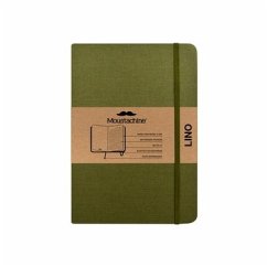 Moustachine Classic Linen Hardcover Military Green Lined Large