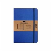 Moustachine Classic Linen Large Indigo Blue Dotted Hardcover