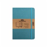 Moustachine Classic Linen Hardcover Ocean Water Blue Lined Large