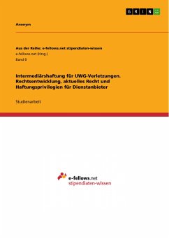 Intermediärshaftung für UWG-Verletzungen. Rechtsentwicklung, aktuelles Recht und Haftungsprivilegien für Dienstanbieter (eBook, PDF)