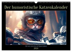 Der humoristische Katzen Kalender (Wandkalender 2024 DIN A3 quer), CALVENDO Monatskalender - Rübsamen, Peter
