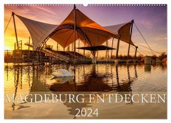 Magdeburg entdecken (Wandkalender 2024 DIN A2 quer), CALVENDO Monatskalender - Schwingel, Andrea